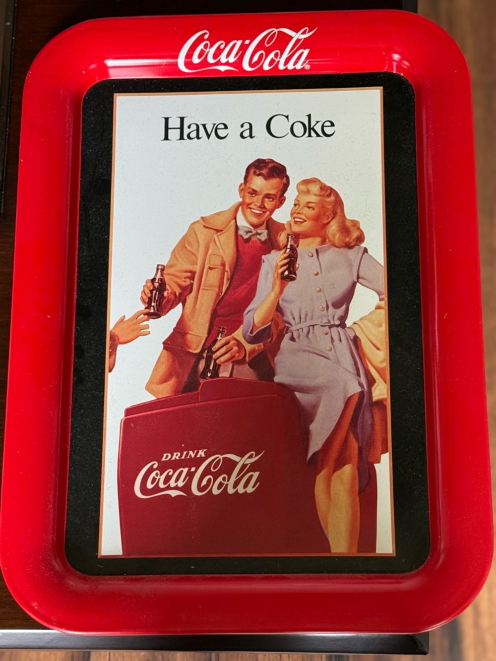 Coca Cola Yellow Tray with Red Rim - Petty's Fine Foods Design